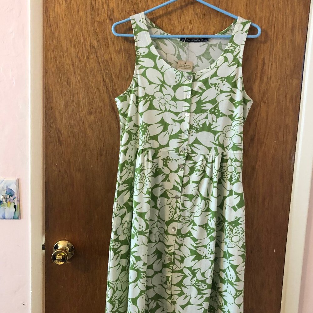 Gudrun Sjoden Sleeveless "Lotus" Dress  %100 Organic Cotton NWT